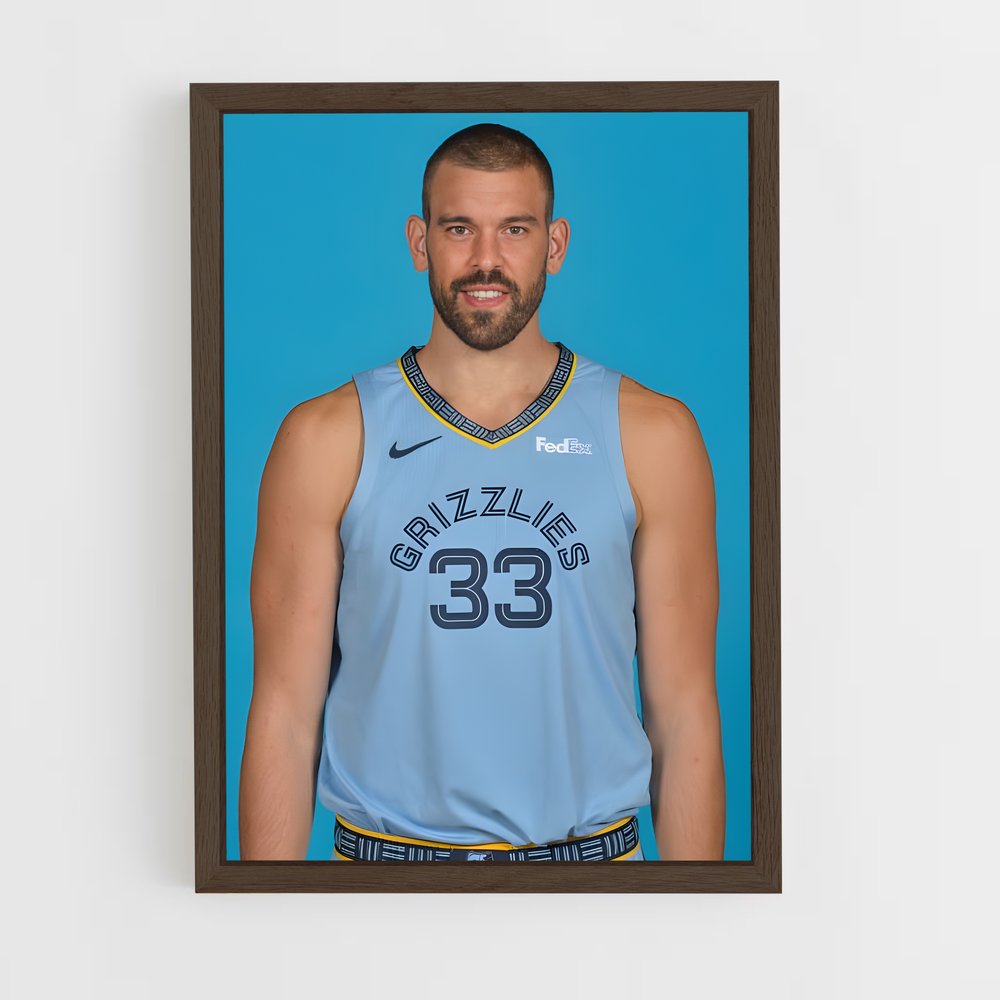 Poster Gasol en Action – affiche Basketball (vue 5)
